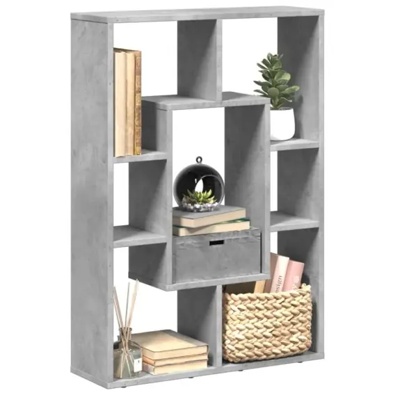 Nowość Regał na książki, szarość betonu, 63x20x90 cm Lumarko! - Hurtownia wielobranżowa Lumarko